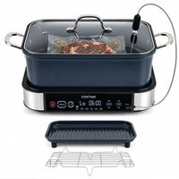 1600W 6-in-1 Programmable Slow Cooker with Sear Saute and Adjustable Timer amp