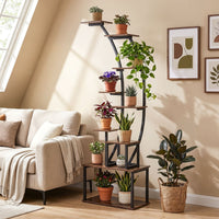 161 cm 9-Tier Plant Stand Indoor with Light for Outdoor Garden