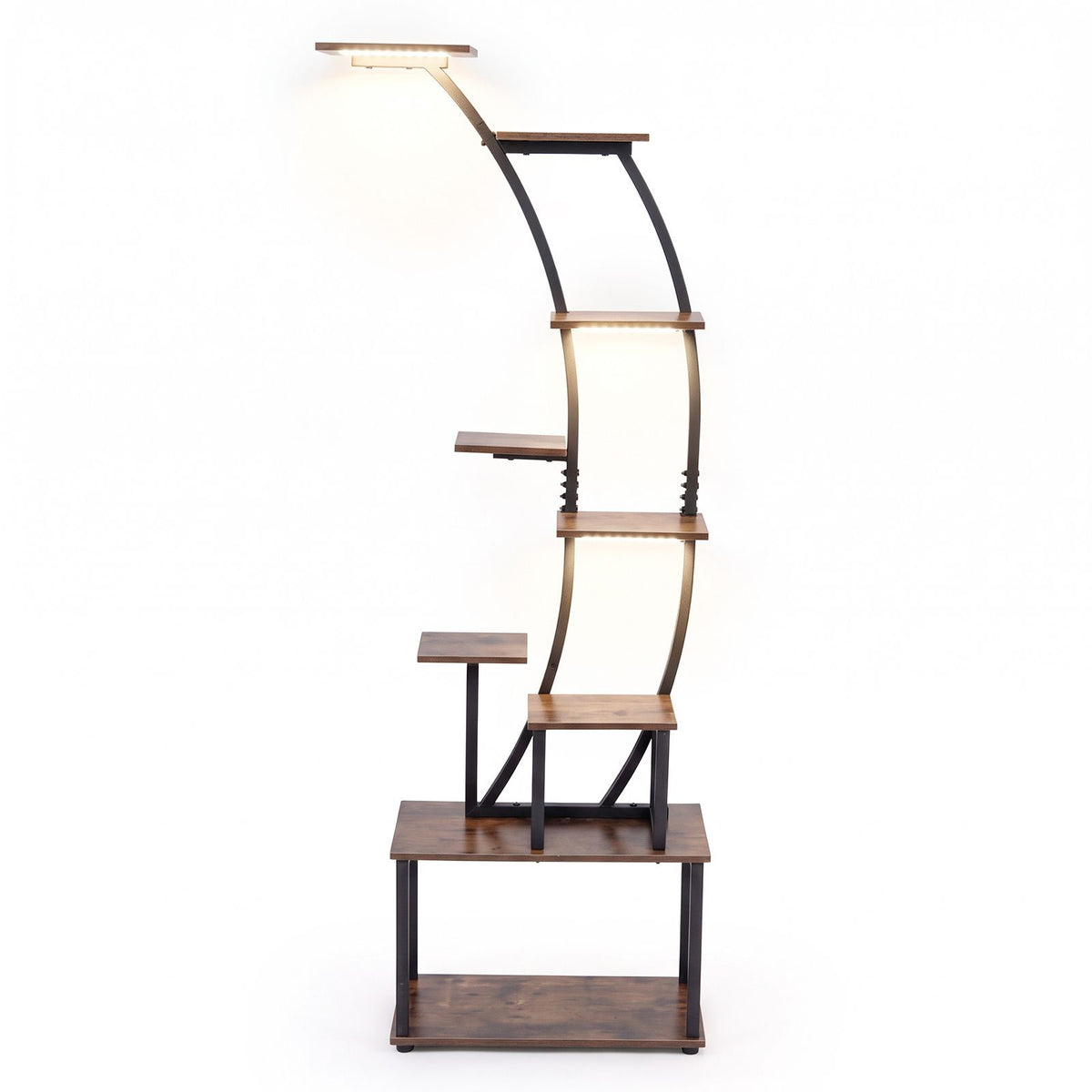 161 cm 9-Tier Plant Stand Indoor with Light for Outdoor Garden