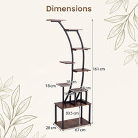 161 cm 9-Tier Plant Stand Indoor with Light for Outdoor Garden
