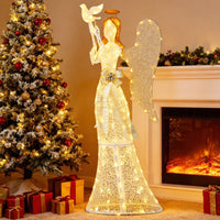 3D Lighted Angel Christmas Decoration, 165cm Halo Angel