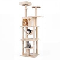 168 cm Tall Multi-Level Cat Tower with 2 Perches