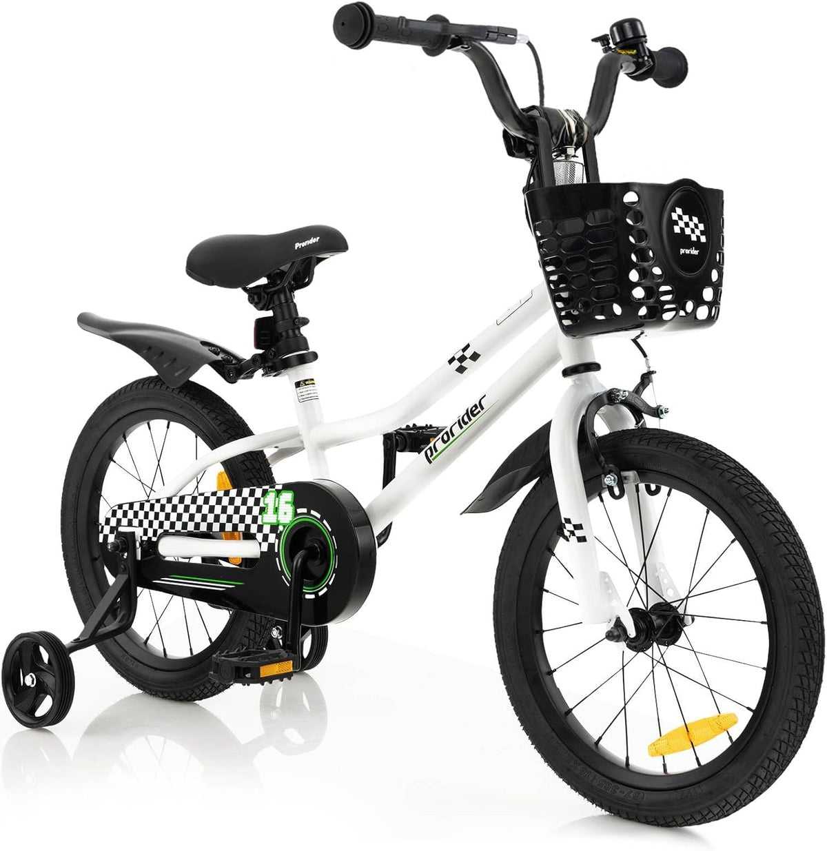 Kids Bike, 14 16 18 Inch Boys Girls Bike for 3-8 Years w/Training Wheels, Adjustable Handlebar & Seat, Removable Basket