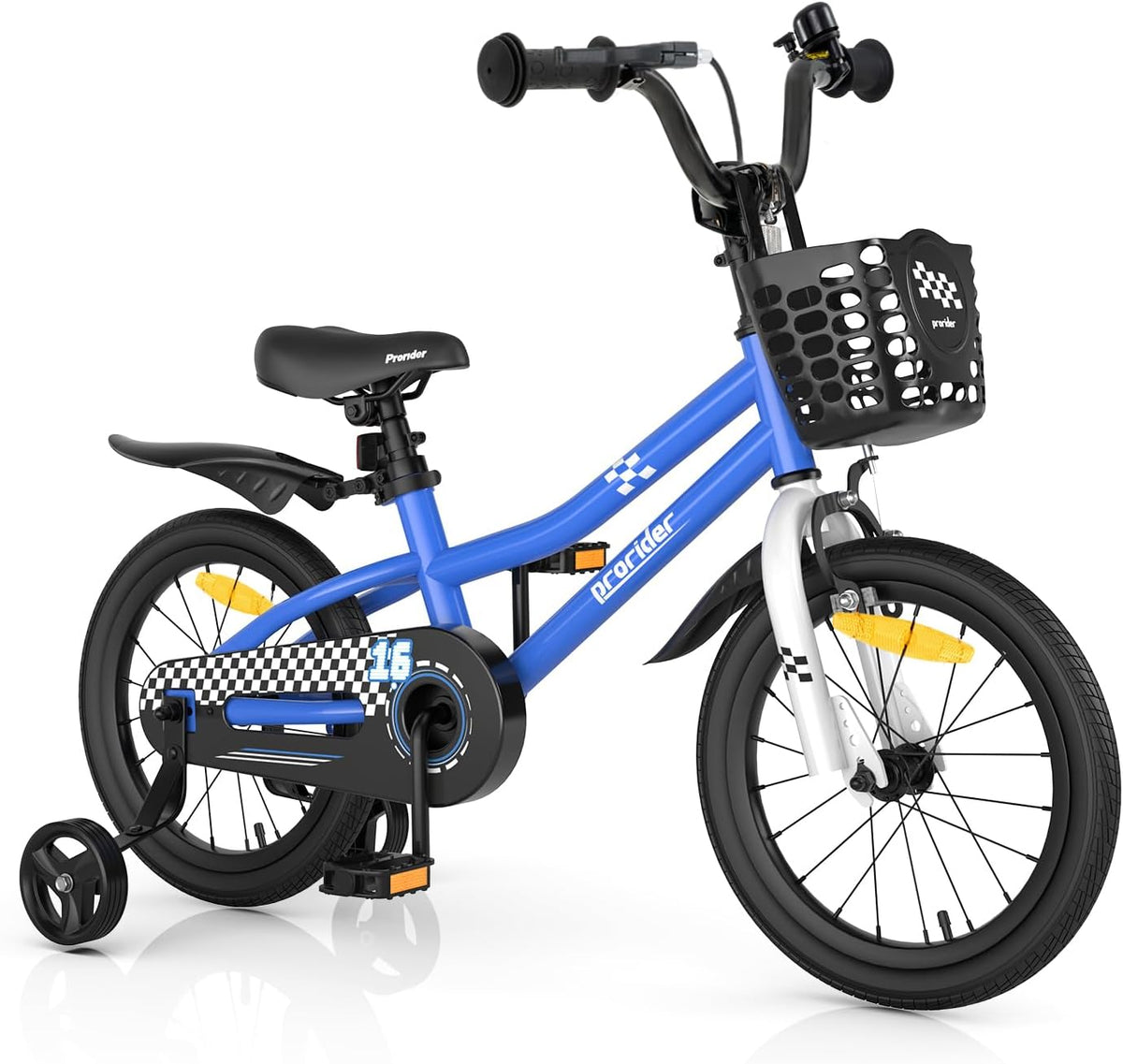 Kids Bike, 14 16 18 Inch Boys Girls Bike for 3-8 Years w/Training Wheels, Adjustable Handlebar & Seat, Removable Basket