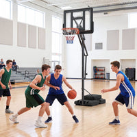 170-305 cm Outdoor Portable Basketball Hoop with Sandbag and 2 Nets