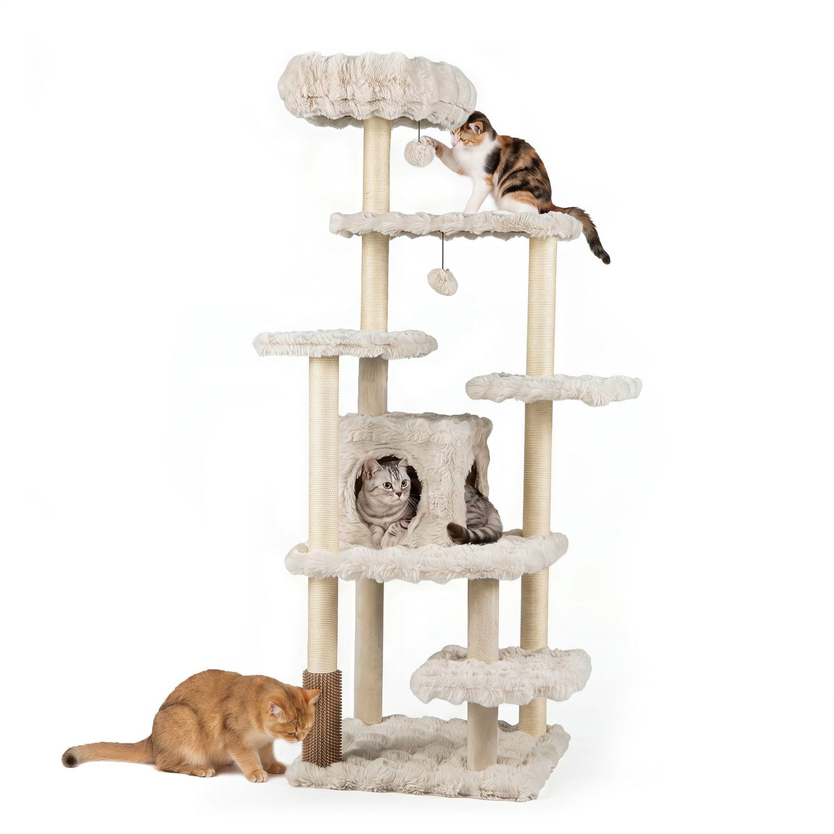 170cm Cat tree and Cat Scratching Post with Cat Cave