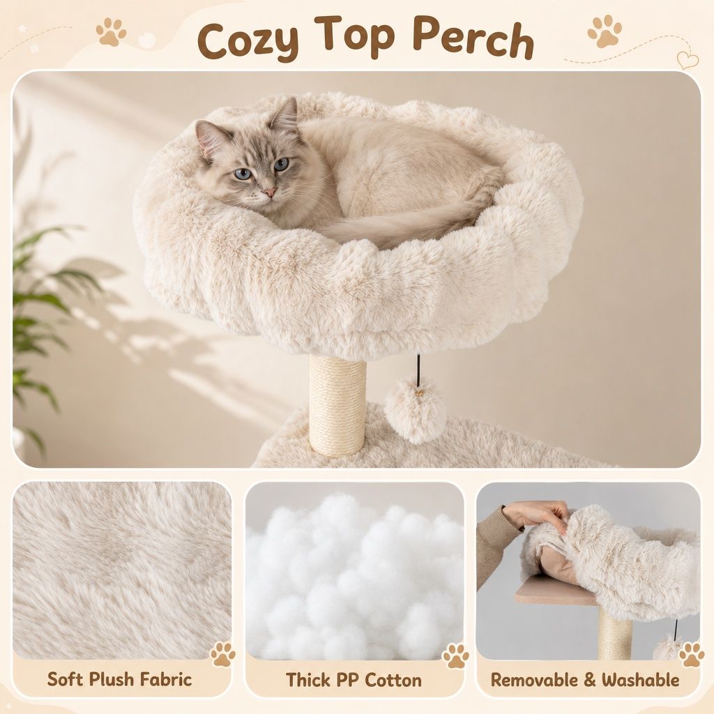 170cm Cat tree and Cat Scratching Post with Cat Cave