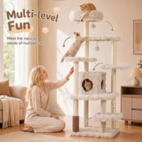 170cm Cat tree and Cat Scratching Post with Cat Cave