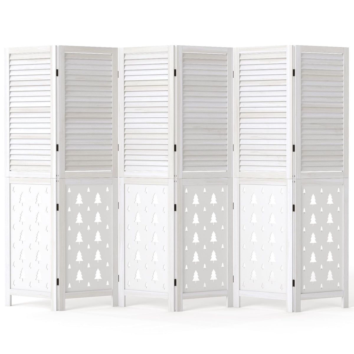 170cm Tall Wood Room Divider with 4/6 Panel