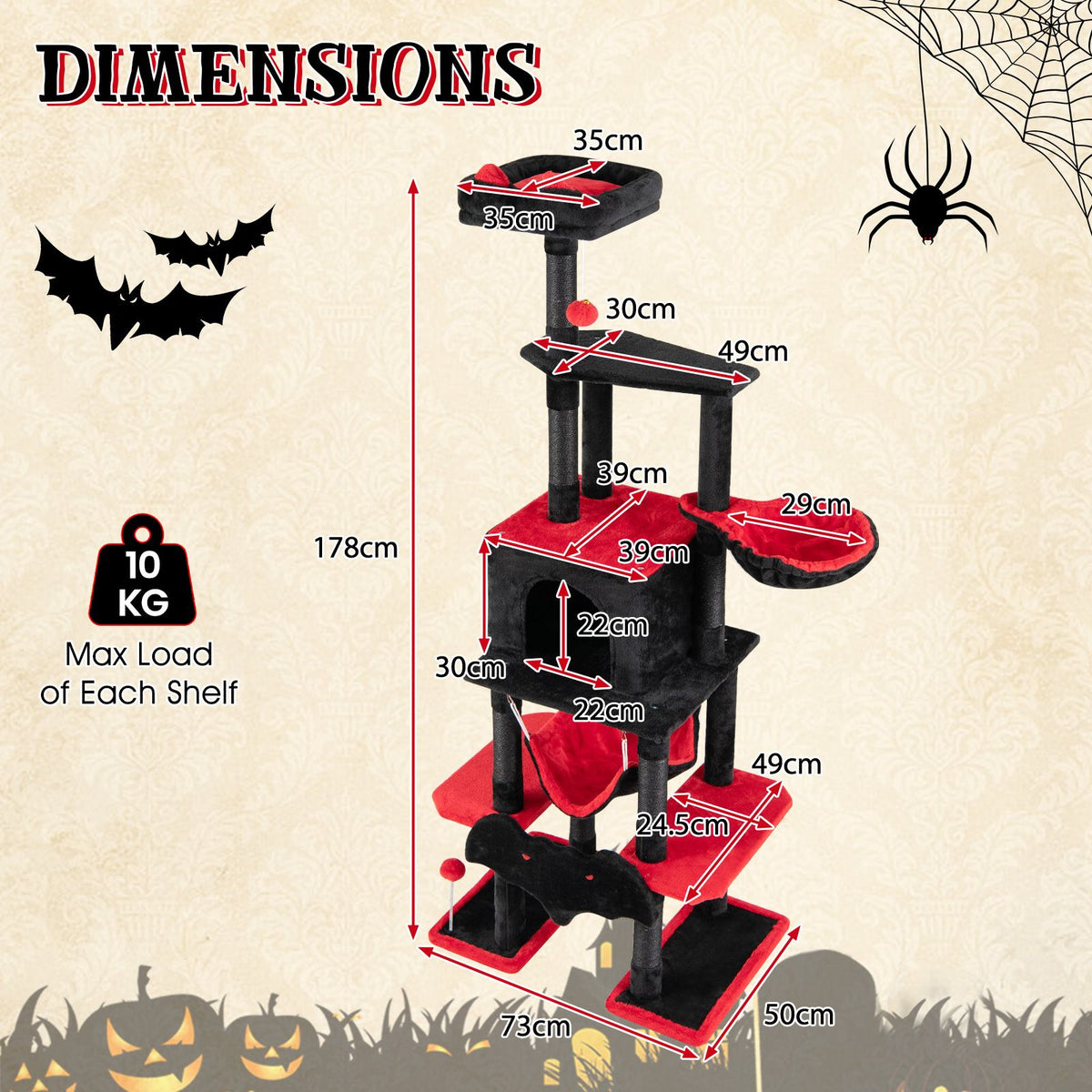 178cm Multi-level Cat Tree