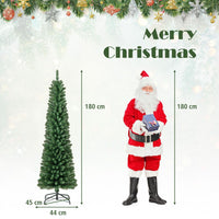 150 cm/180 cm/210 cm/240 cm Pencil Christmas Tree with LED Lights and Memory Branchs