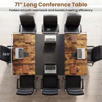 180 CM Conference Table for 6-8 People with 2 Cable Grommets
