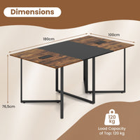 180 CM Conference Table for 6-8 People with 2 Cable Grommets