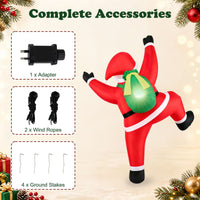 180cm Christmas Inflatable Outdoor Decoration Climbing Santa