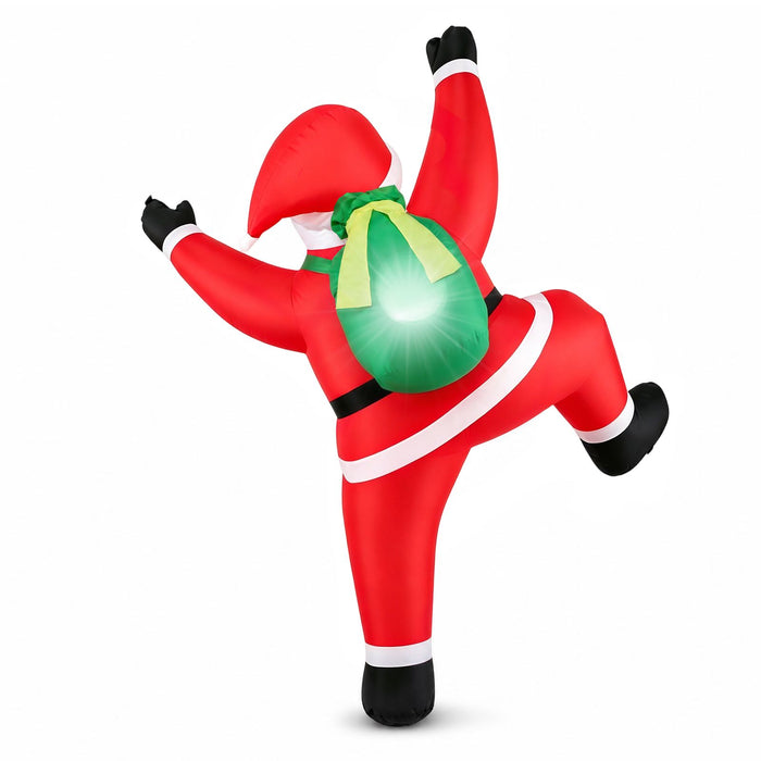 180cm Christmas Inflatable Outdoor Decoration Climbing Santa