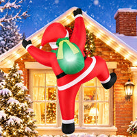 180cm Christmas Inflatable Outdoor Decoration Climbing Santa