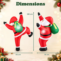 180cm Christmas Inflatable Outdoor Decoration Climbing Santa