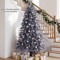 180cm Pre-Lit Christmas Tree with 430 Feather-Inspired Branch Tips and 200 Warm White LED Lights