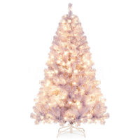 1.8 M/2.25 M Pre-Lit Tinsel Christmas Tree Artificial Xmas Tree with 688/1300 Lush Branch Tips
