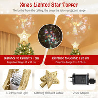 150/180 CM Artificial Xmas Tree with Projection Light and 9 Lighting Modes