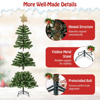 150/180 CM Artificial Xmas Tree with Projection Light and 9 Lighting Modes