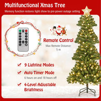 150/180 CM Artificial Xmas Tree with Projection Light and 9 Lighting Modes