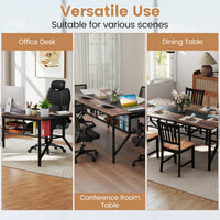 180cm Conference Table with Cable Grommet and Storage Shelf