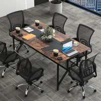 180cm Conference Table with Cable Grommet and Storage Shelf