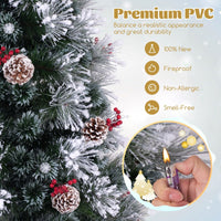 180CM Optic Fibre Christmas Tree with 220 Branch Tips and 8 Lighting Modes