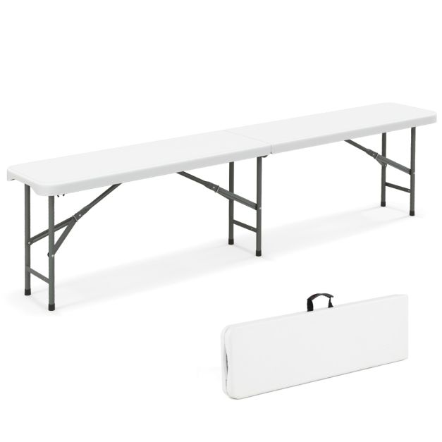 180cm Outdoor Plastic Folding Bench with Handle and Lock