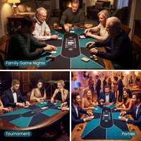 180cm x 90cm Poker Table Top Portable Texas Hold’em Poker Mat