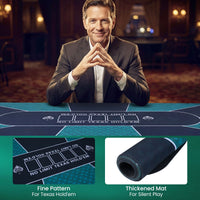 180cm x 90cm Poker Table Top Portable Texas Hold’em Poker Mat