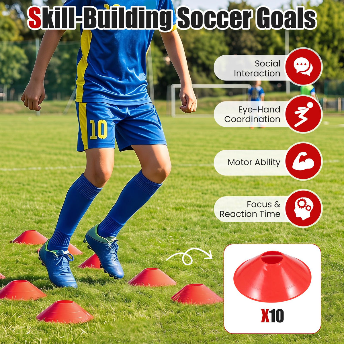 183 x 119 cm Kids Soccer Goals and Ball Set Outdoor Portable Pop Up Soccer Net