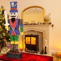 184 CM Pre-Lit Nutcracker with Sword and 110 LED Lights