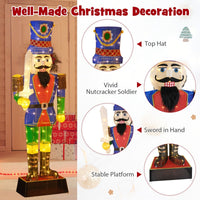 184 CM Pre-Lit Nutcracker with Sword and 110 LED Lights