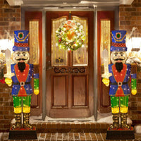 184 CM Pre-Lit Nutcracker with Sword and 110 LED Lights
