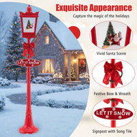 185 cm Red Musical Christmas Streetlight Christmas Lights