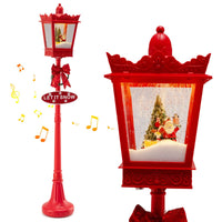 185 cm Red Musical Christmas Streetlight Christmas Lights
