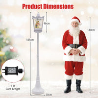 185 cm Red Musical Christmas Streetlight Christmas Lights
