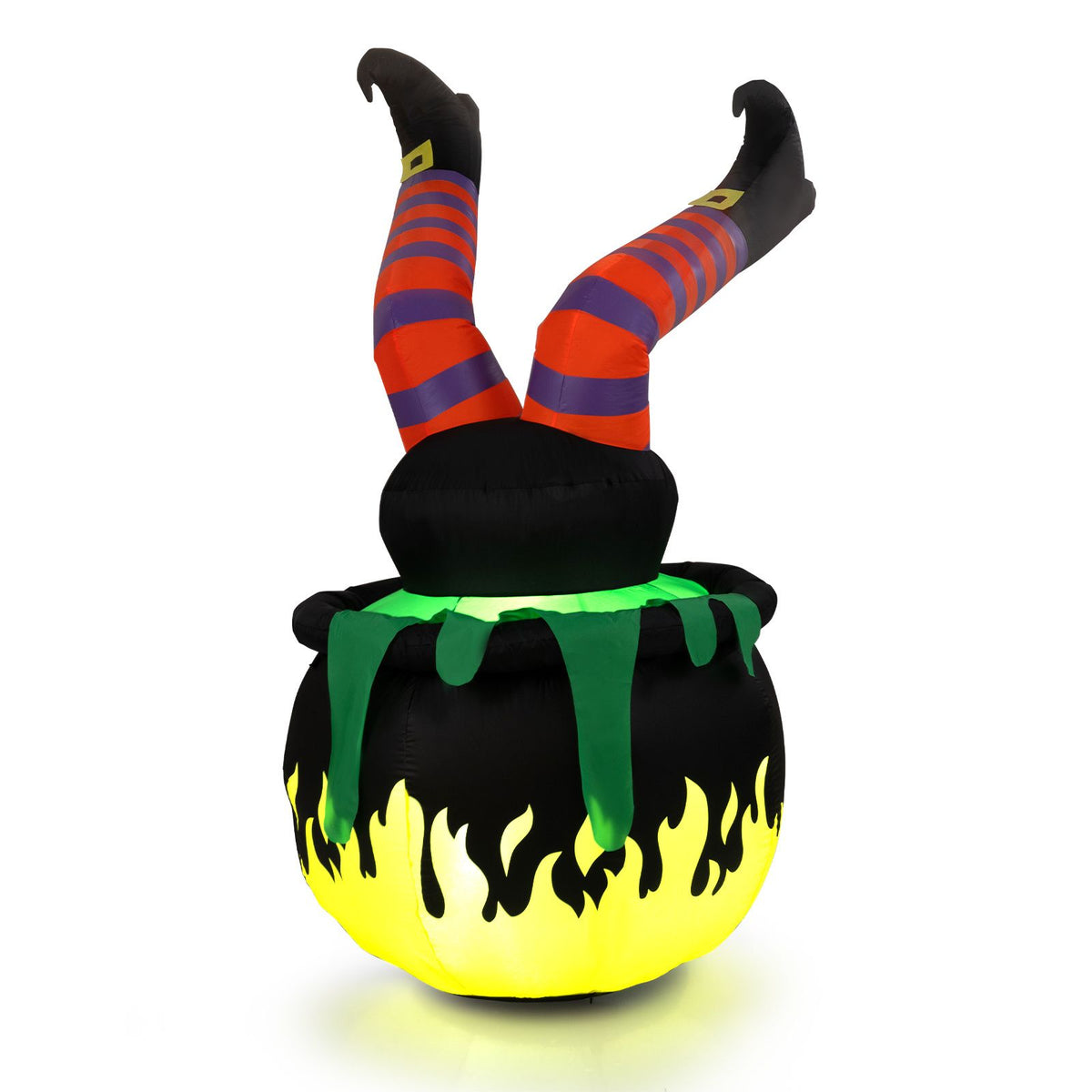 185cm Animated Halloween Inflatable Kicking Witch with LED Light