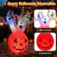 185cm Inflatable Ghost Pumpkin with Colorful Lights