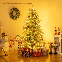 185cm Pre-Lit Artificial Christmas Tree 834 PE and PVC Branch Tips