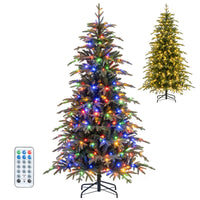 185cm Pre-Lit Artificial Christmas Tree 834 PE and PVC Branch Tips