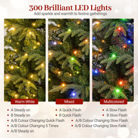 185cm Pre-Lit Artificial Christmas Tree 834 PE and PVC Branch Tips