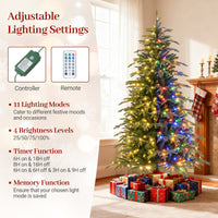 185cm Pre-Lit Artificial Christmas Tree 834 PE and PVC Branch Tips