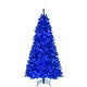 185cm Pre-Lit Artificial Christmas Tree with 250 Blue LED Lights 588 Snow Flocked Branch Tips
