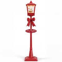 186 cm Musical Christmas Streetlight with LED Lights and Santa Scene