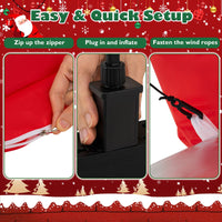 186cm Giant Inflatable Christmas Bell Outdoor Decoration