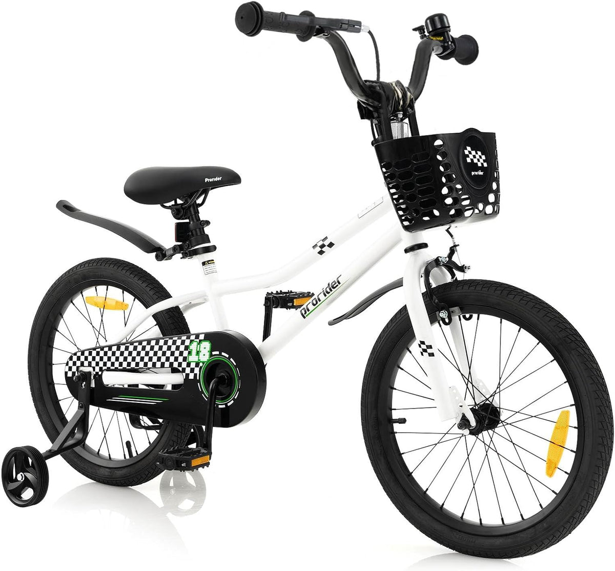 Kids Bike, 14 16 18 Inch Boys Girls Bike for 3-8 Years w/Training Wheels, Adjustable Handlebar & Seat, Removable Basket