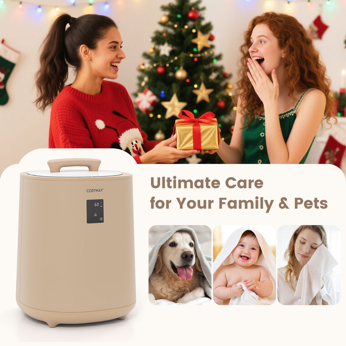 18 L Large Towel Warmer for Bathroom with LED Display and Auto Shut off